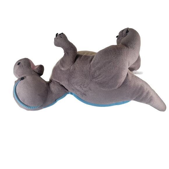 Gray Dinosaur Plush Toy 16" Tall Cute Floppy Stuffed Animal Kids Soft Play - Picture 5 of 15